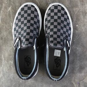 Kids Checkered Slip On Vans Size 2.5